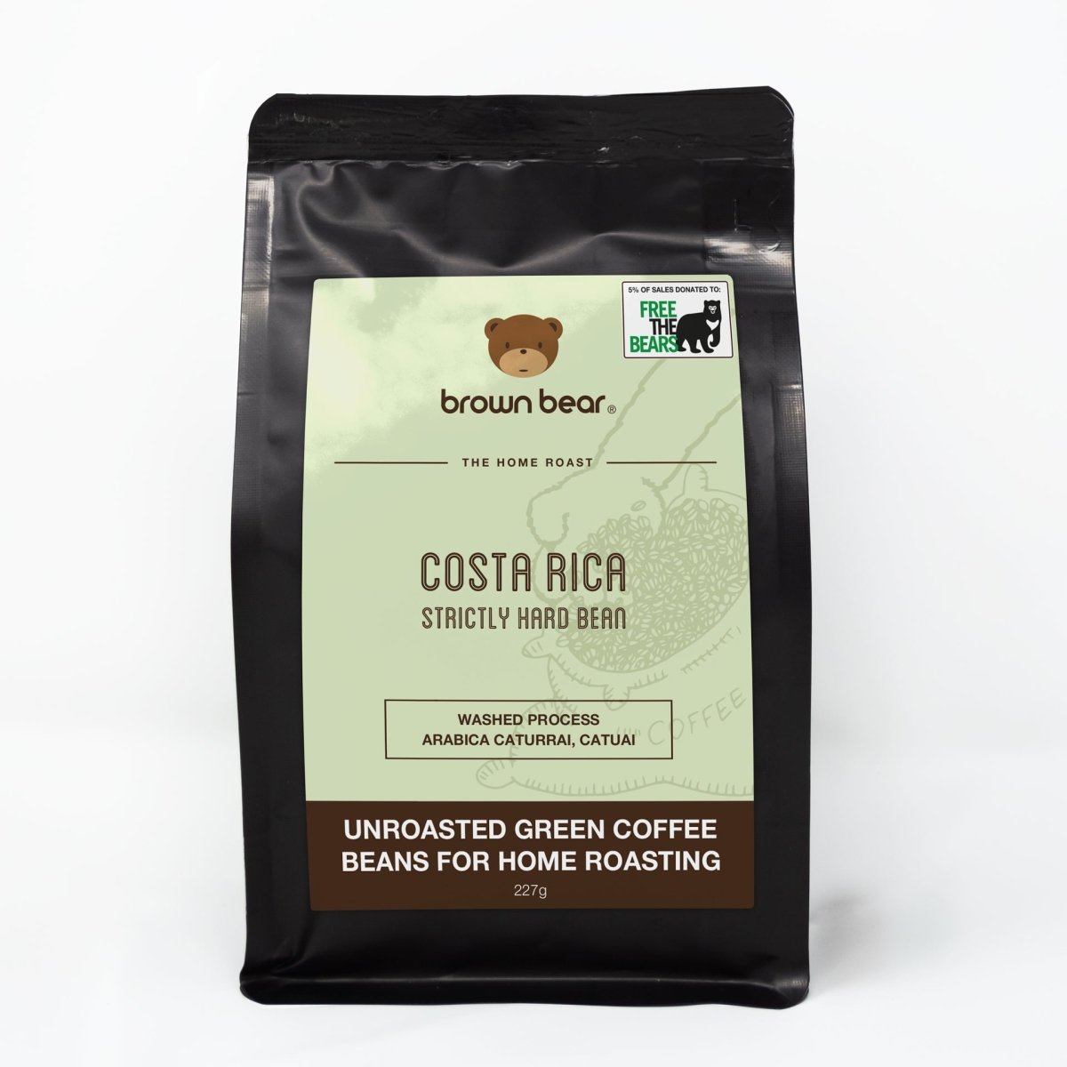 Green Unroasted Coffee | Costa Rica | For Home Roasters, 227g - Brown Bear Coffee